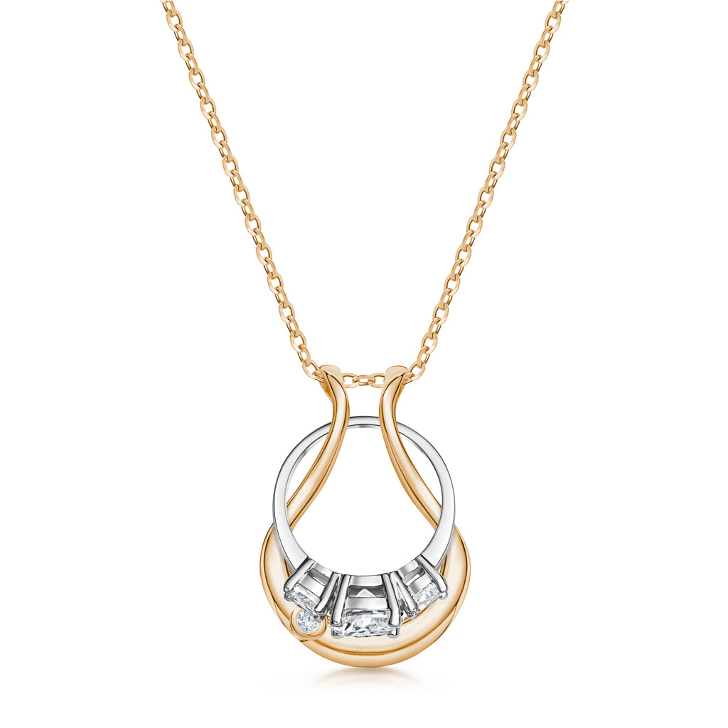 Multifunctional Jewelry Box Necklace Storage Ring Holder with Mirror-Walnut  | Homary UK